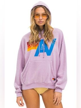 Aviator Nation Logo Pullover Relaxed Hoodie